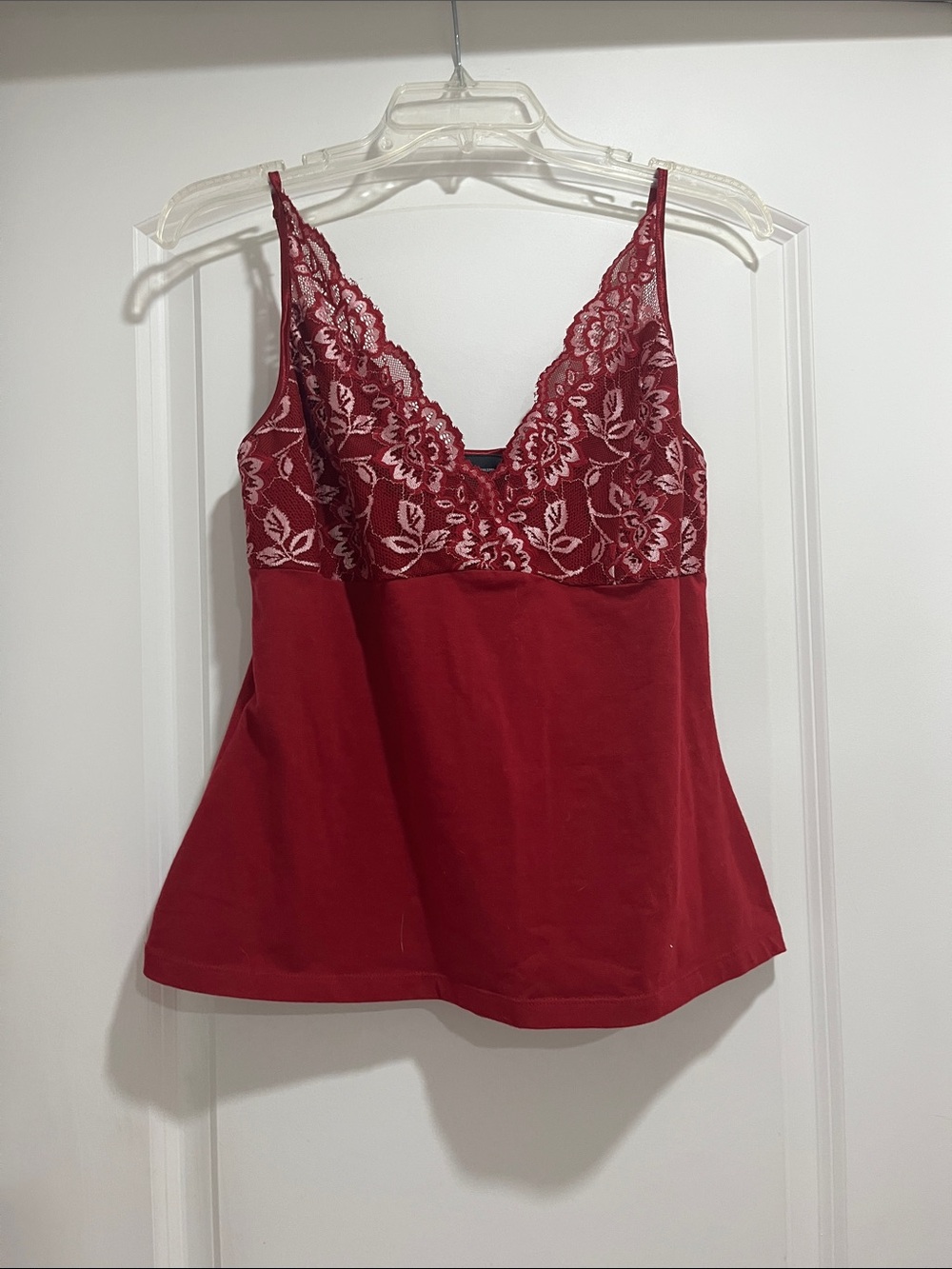 INC International Concepts Red Lace-Trim Camisole